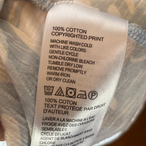 Tommy Bahama Blue Tank Dress Sleeveless Tropical Print Short Cotton Size M - Picture 6 of 9